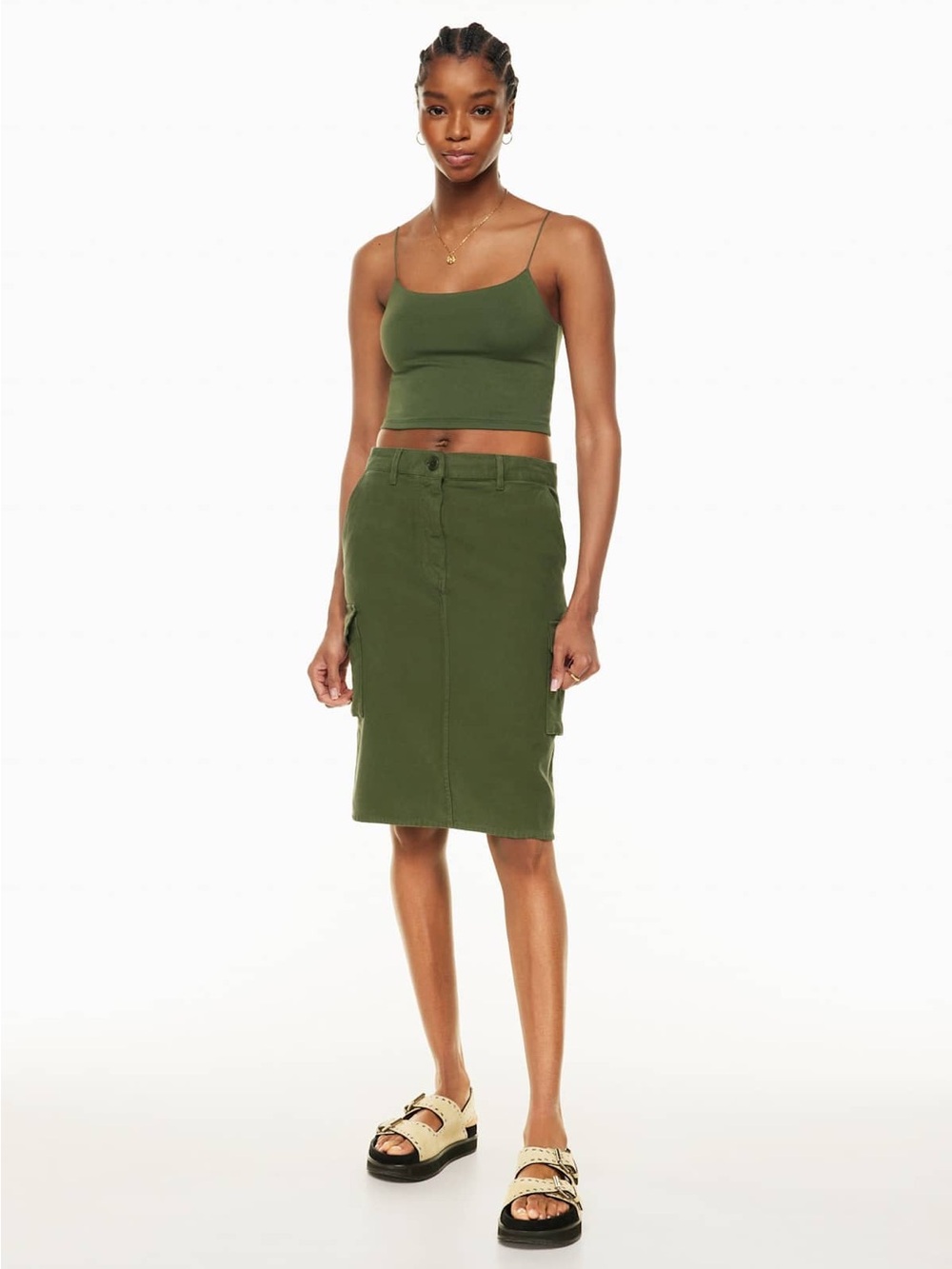 Wilfred Free Aritzia Green Havasu Cargo Skirt Size 0 Women’s